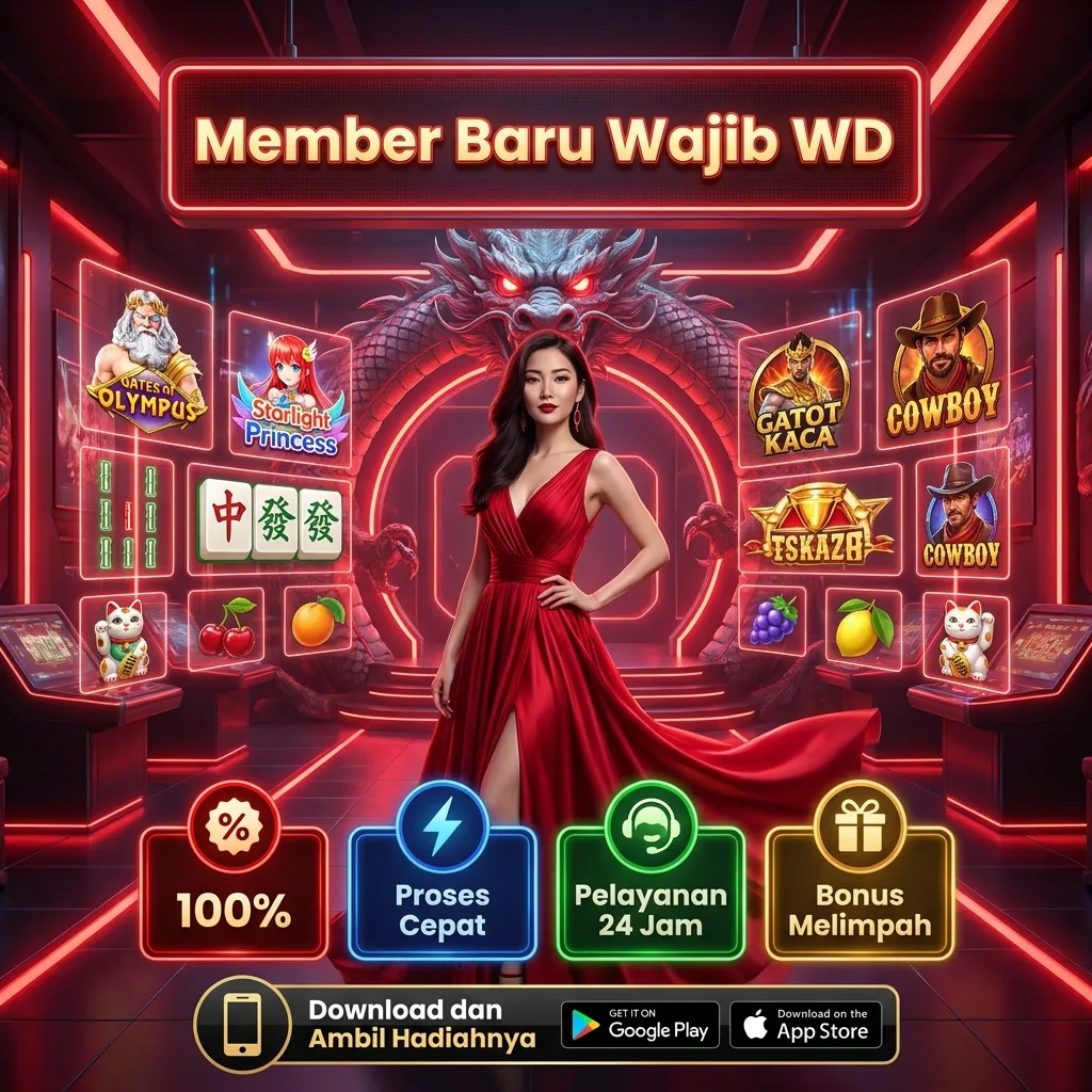 Tampilan utama aplikasi WP888 dengan akses permainan digital